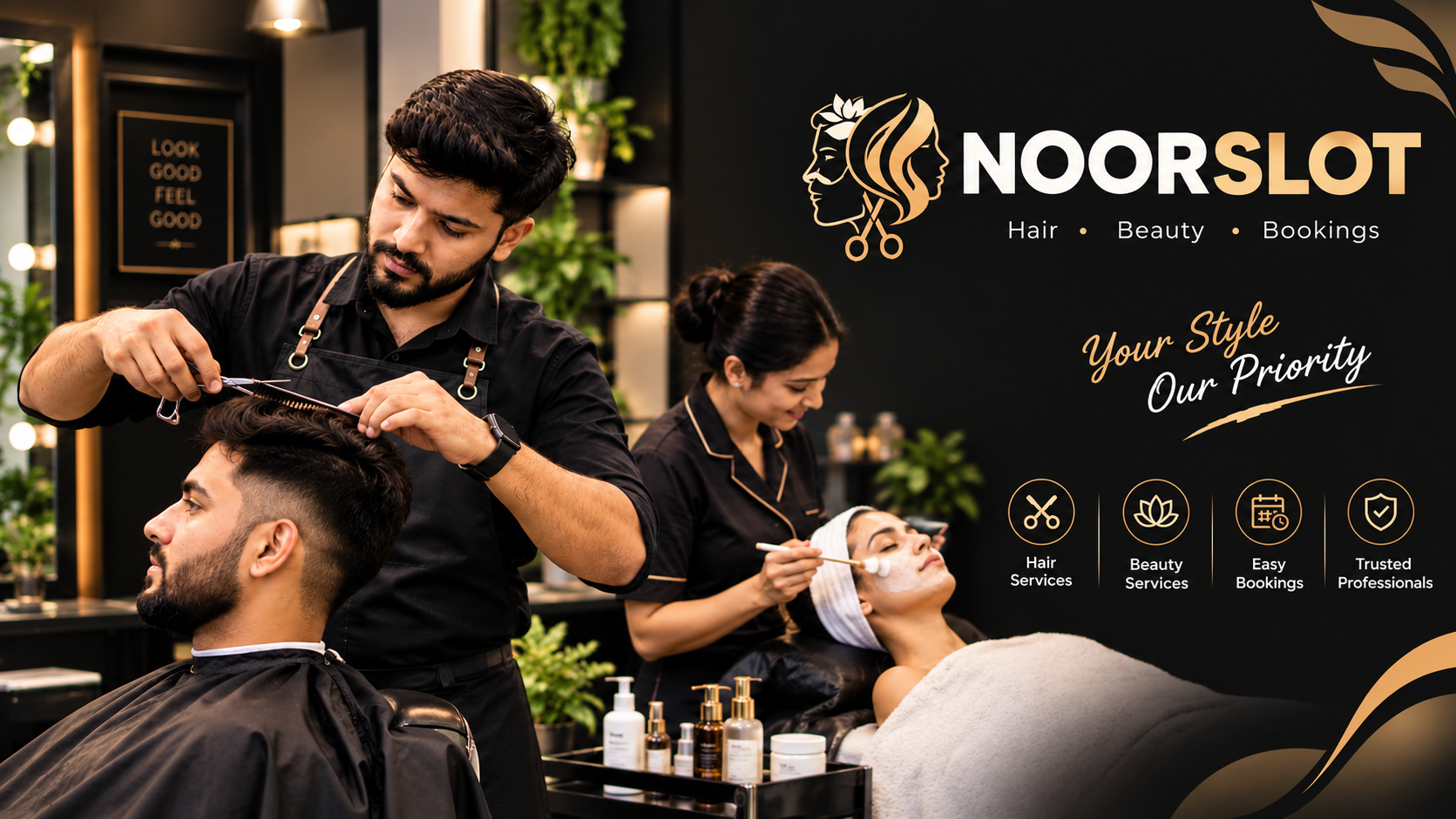 Beauty and grooming professionals on NOORSLOT